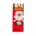 Vánoční držák lahví se stuhou - mikuláš - polyester - 32 x 12,5 cm