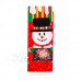 Vánoční držák lahví se stuhou - sněhulák - polyester - 32 x 12,5 cm