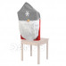 Vánoční dekorace na židli - skandinávský trpaslík - 50 x 60 cm - šedá/červená