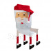 Vánoční dekorace na židli sada - Mikuláš - 47 x 75 cm - červená/bílá