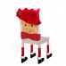 Vánoční dekorace na židli sada - manželka mikuláše - 47 x 75 cm - bílá/červená