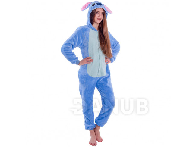 Plyšový overal Kigurumi - vzor Stitch - velikost L - 170cm