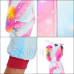 Plyšový overal Kigurumi - vzor jednorožec - 130-140 cm