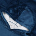 Dámská hřejivá velurová mikina oversize 2v1 s kapucí - tmavě modrá
