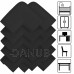 Springos Pěnový chránič nábytku na rohy - černý - 10 ks