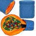 Springos Koš na uložení hraček s rukojetí - 27 L - nádoba - modro-oranžový