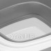 Springos Skládací kbelík silikonové hranaté - 3L - šedo-bílé