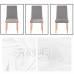 Springos Univerzální potah na banketovou židli - bílý