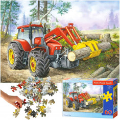 CASTORLAND Puzzle 60 dílků Traktor - 5+