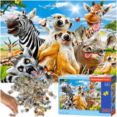 CASTORLAND Puzzle 260 dílků - Africká zvířátka 8+