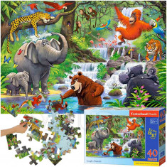 CASTORLAND Puzzle 40 dílků Maxi Zvířátka z džungle - 4+