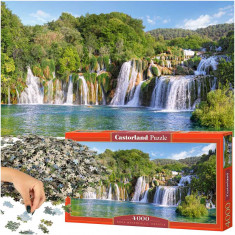 CASTORLAND Puzzle 4000 dílků - Vodopády Krka, Chorvatsko - 139x68cm