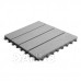 WPC podlahová krytina - 4 lamely - 30 x 30 cm - šedá, dřevěný vzor - 11 ks / balení