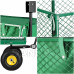 Springos Kovový zahradní vozík - 400 kg - zelený