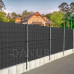 Springos Stínicí plotové pásky a klipy (20ks) - PVC - 26m x 19cm - 1200 g/m2 - antracit