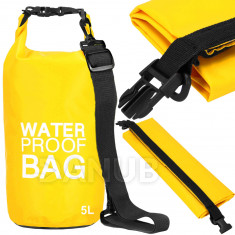 Springos Vodotěsná taška na pláž a kajak - 5l - žlutá