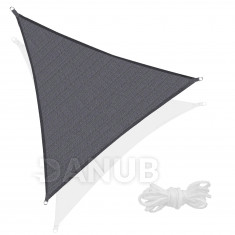SPRINGOS Stínící plachta trojúhelník - 400x400x400cm - tmavě šedá