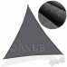 SPRINGOS Stínící plachta trojúhelník - 300x300x300cm - tmavě šedá