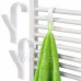 Springos Oboustranná souprava háků 2 ks na koupelnový radiátor - bílá