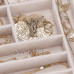 Springos Šperkovnice z ekokůže s přihrádkami - 26x26x8,5 cm - černá