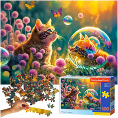 CASTORLAND Puzzle 100 dílků - Kouzelné ráno - Kočka 6+
