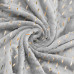SPRINGOS Plyšová deka LUX - 150x200cm - světle šedá + zlaté detaily