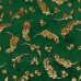 SPRINGOS Plyšová deka LUX - 150x200cm - zelená + zlaté listy
