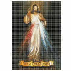Diamantové malování - výšivka - 30x40 cm - Srdce Ježíšovo