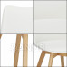 Springos Jídelní židle Verde - čalouněná - bílá/hnědá - 1ks