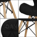 Springos Jídelní židle Torino - čalouněná - ekokůže - černá/hnědá - 1ks