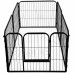 Ohrádka pro zvířátka skládací - 165x84x60 cm - černá