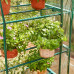 Springos Zahradní/balkonový skleník s fólií - 5 polic - 130g/m2 - 190x70x50cm - zelená