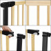 SPRINGOS Bezpečnostní bariérová zabrána pro schody a dveře - černá/dřevo - 75-82 cm
