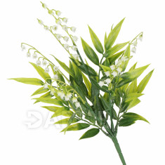 Springos Umělé květiny konvalinky - 43 cm - bílé