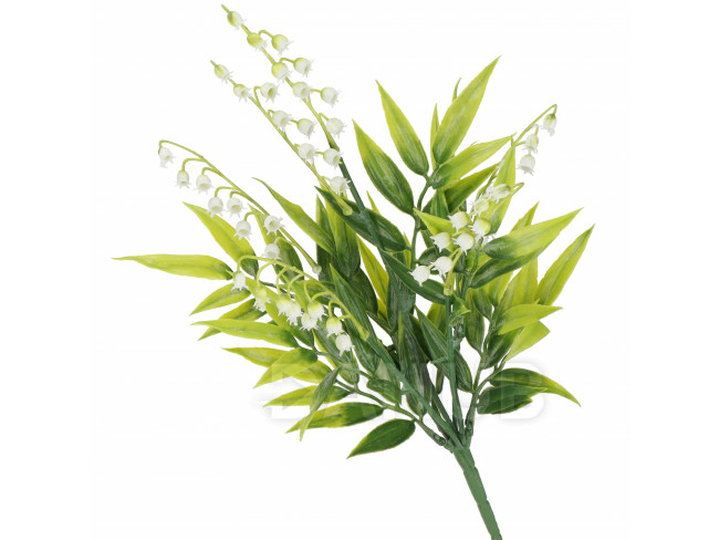 Springos Umělé květiny konvalinky - 43 cm - bílé