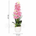 Umělá orchidej v květináči - 56 cm - růžová