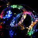 Vánoční led světelná mikro řetěz venkovní + programator - andělská vlasy 15 linek - 300led - 2m multicolour