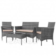 Springos Sestava zahradního nábytku ALABAMA + stolek - šedá
