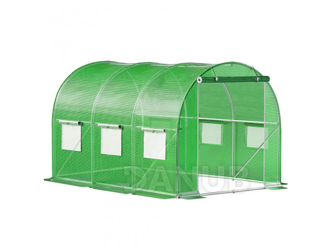 Springos Fóliový zahradní skleník UV4 - 140g/m2 - 3x2x2 m - zelený