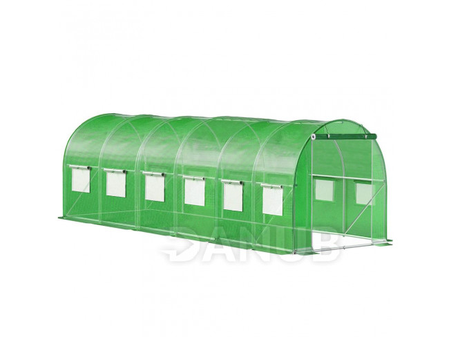 Fóliový zahradní skleník UV4 - 140g/m2 - 6x3x2 m - zelený