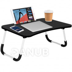 Springos Skládací stolek pod notebook - černý
