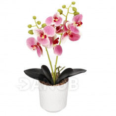 Springos Umělá orchidej v květináči - 33,5 cm - růžová