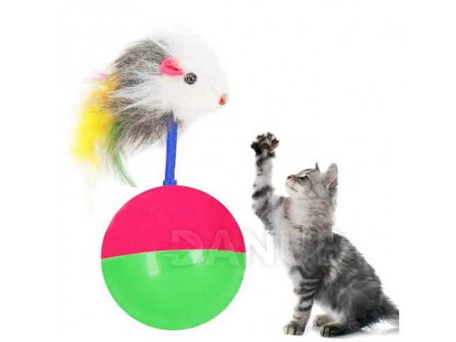 Hračka pro kočku - míček s myší