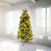 Umělý 1/2 vánoční stromek s integrovaným led osvětlením - 3d + 2d jehličí - 180led - 150cm - teplá bílá