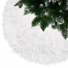 Kobereček pod Vánoční stromek - 72cm - bílá umělá kožešina