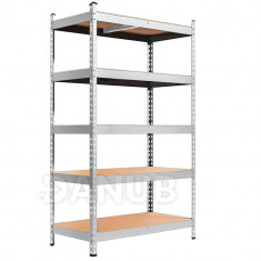 Kovový regál s 5 policemi - 1205x120x45 cm - 1000 kg