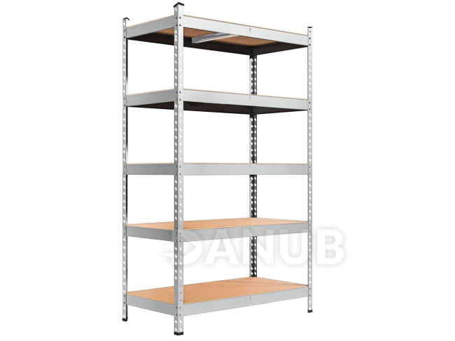 Kovový regál s 5 policemi - 1205x120x45 cm - 1000 kg
