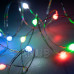 Vánoční led světelná mikro řetěz vnitřní + dálkový ovladač - 100LED - 10m multicolour