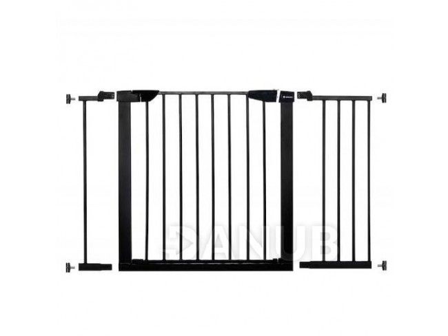 SPRINGOS Bezpečnostní bariérová zábrana pro schody a dveře - černá - 75-117cm