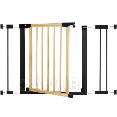 SPRINGOS Bezpečnostní bariérová zabrána pro schody a dveře - černá/hnědá - 75-103 cm